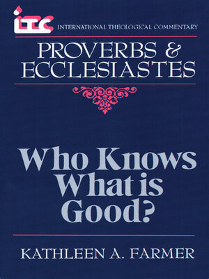 cover image of Proverbs and Ecclesiastes